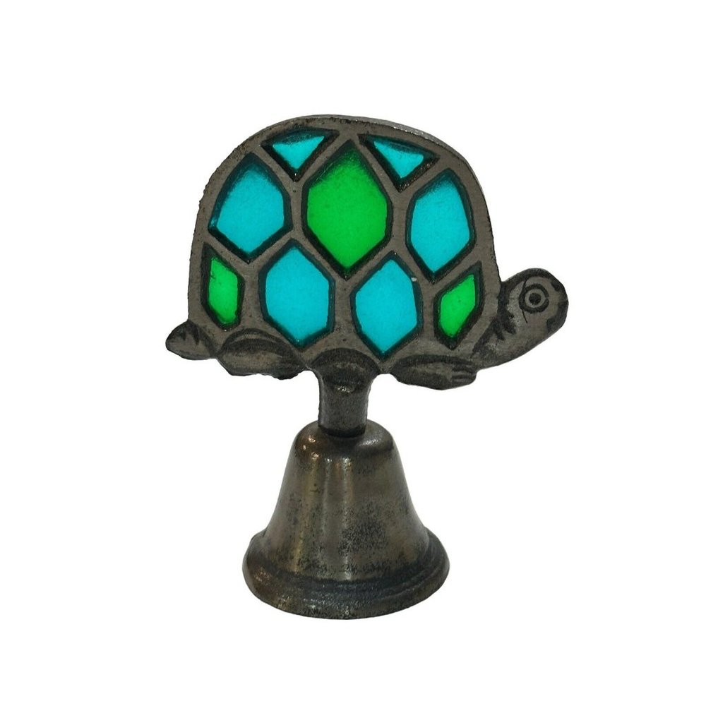Vintage Stained Glass Turtle Bell